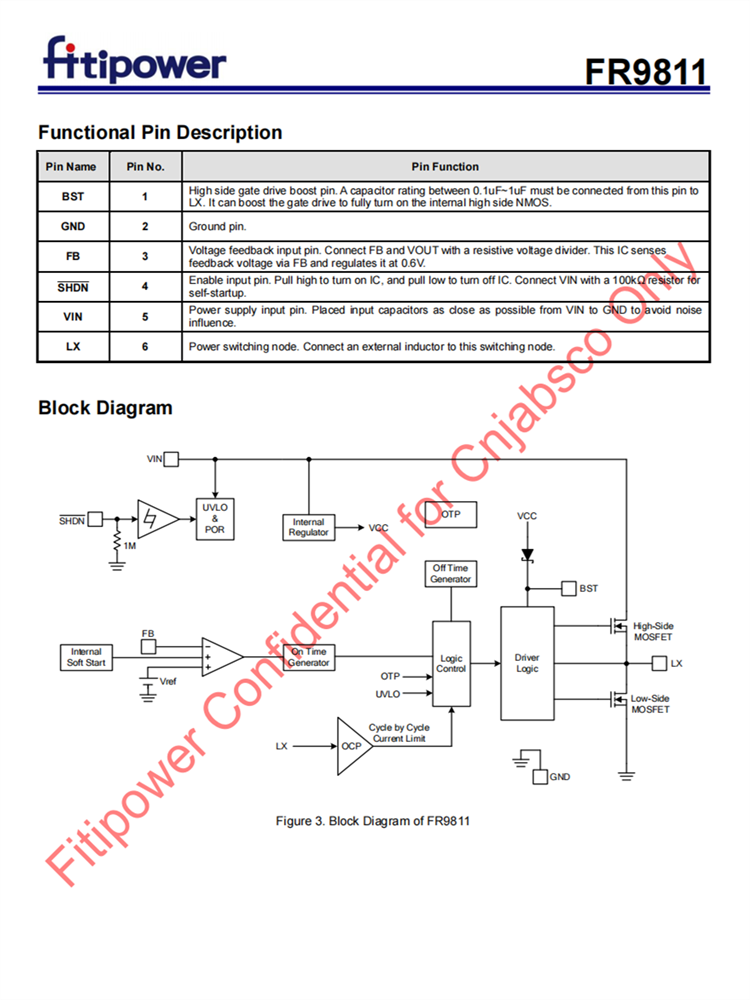 FR9811 2A同步降压IC DC-DC转换器 SOT23-6 百盛电子代理商