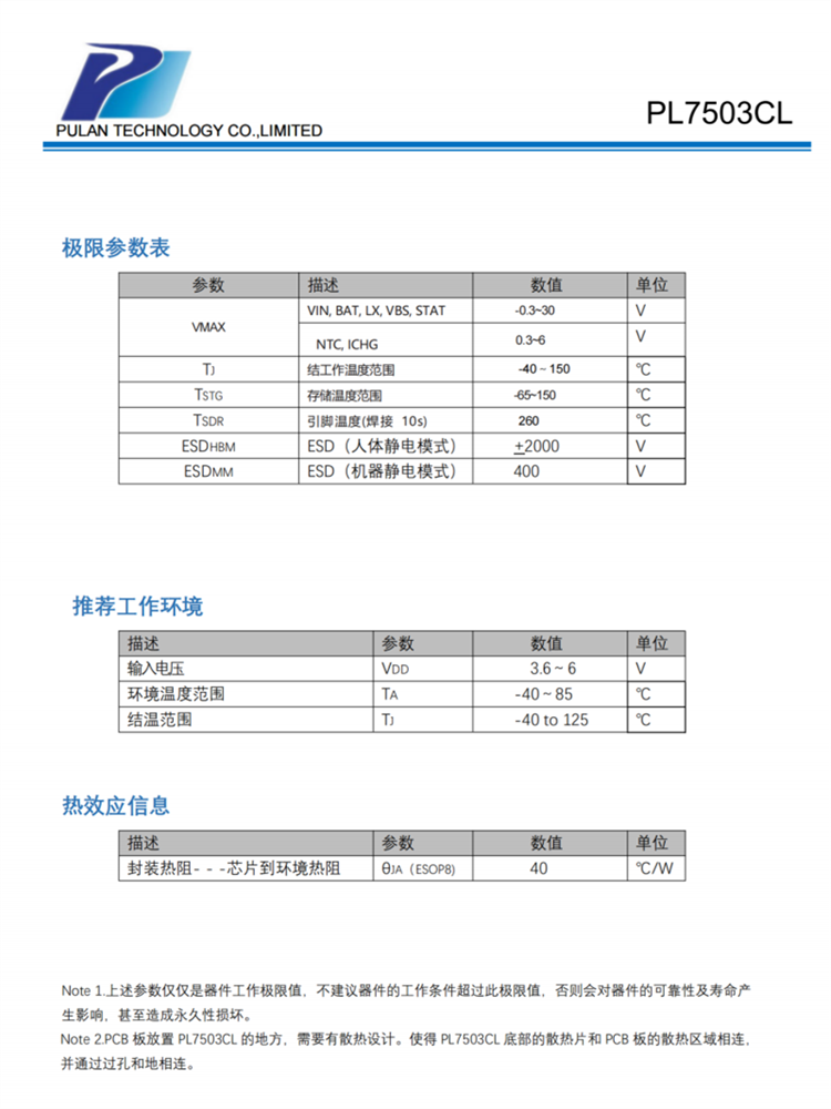PL7503CL SOP8-EP 5V输入 1.2A三节锂电池升压充电管理IC 内置MOS