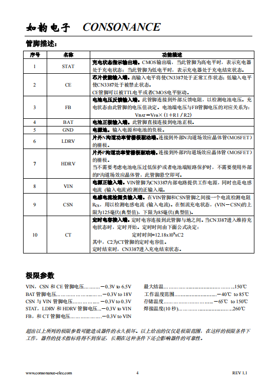 CN3387  PFM升压型多节镍氢电池充电控制集成电路