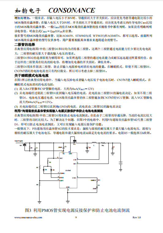 CN3767 具有太阳能电池最大功率点跟踪功能的 4A，12V铅酸电池充电管理集成电路