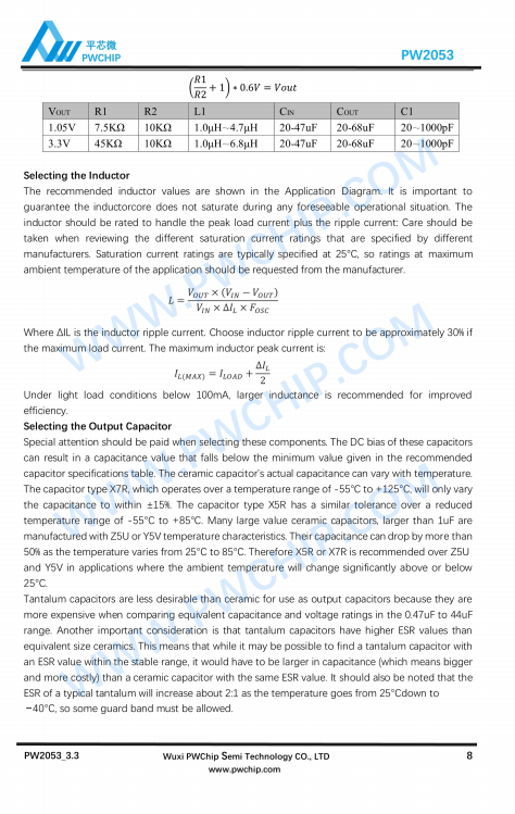 PW2053 SOT23-5封装 3A输出 DC-DC同步降压型转换器IC 96%高效率
