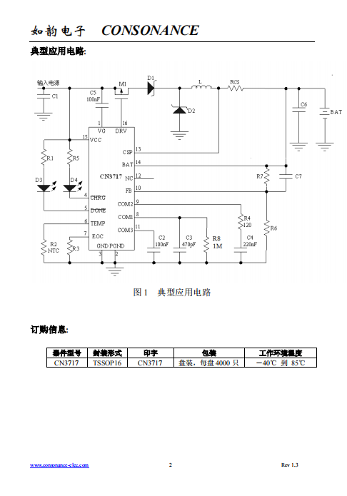 CN3717 5A铅酸电池充电管理集成电路