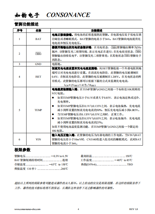 CN3140 400毫安可用太阳能供电的单节锂电池充电管理集成电路