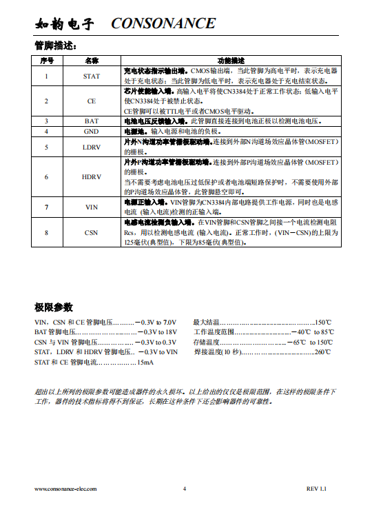 CN3384 PFM升压型四节锂电池充电控制集成电路