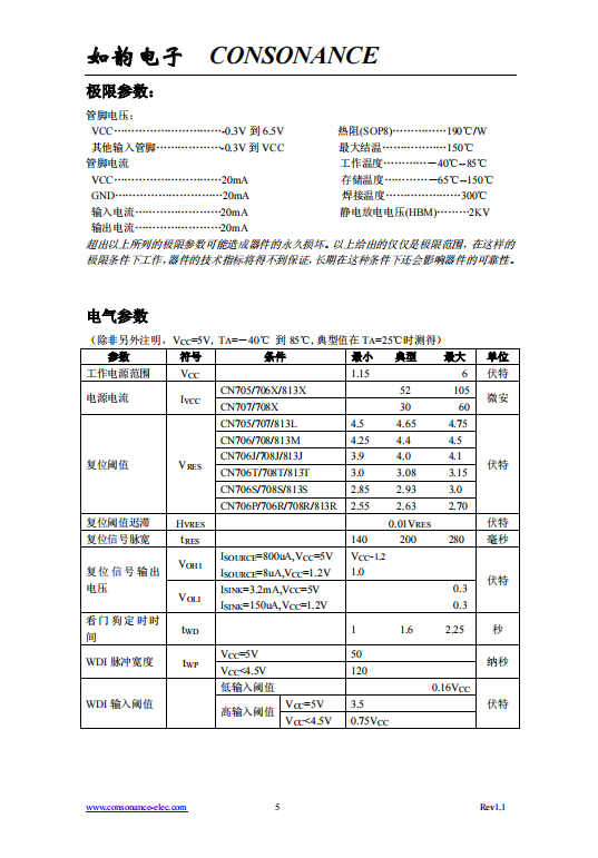 CN706T SOP8 输出入电压1.15V-6V 微处理的电源和电池电压的监测