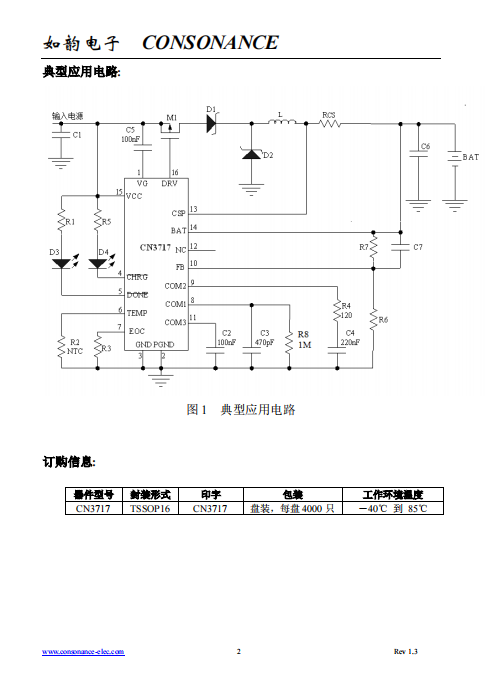 CN3717 5A铅酸电池充电管理集成电路