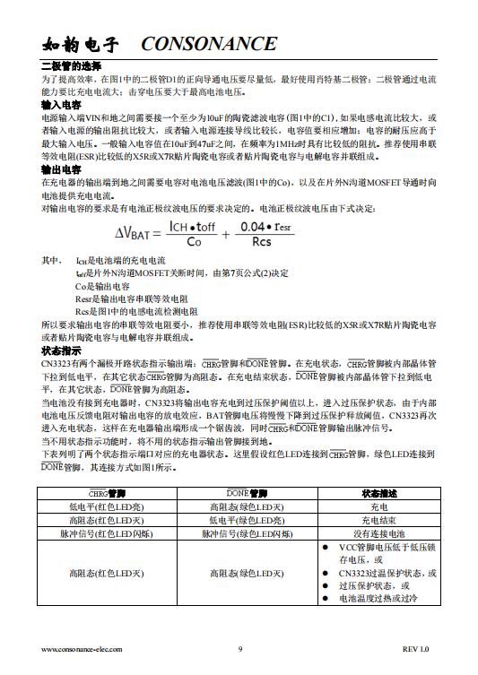 CN3323 PFM升压型三节锂电池充电控制集成电路