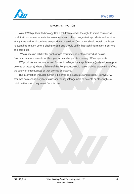 PW5103-3.3V输出 SOT23-5L封装 1.2MHZ PFM同步升压DC-DC转换器IC