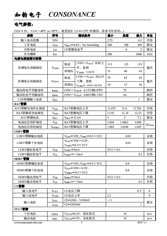 CN3383 PFM升压型三节锂电池充电控制集成电路