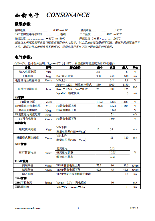 CN3085B 1A镍氢电池充电管理集成电路